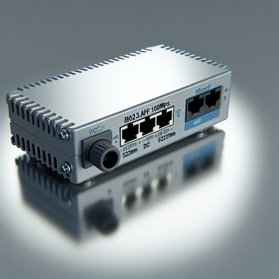 802.3af 12V POE Splitter met DC Jack USB-C 100Mbps