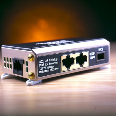 802.3af 12V POE Splitter met DC Jack USB-C 100Mbps