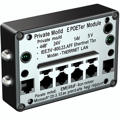 48V naar 24V 12V 5V POE Splitter met 2 RJ45 poorten 1Gbps