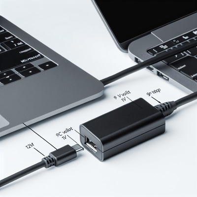 USB-C naar DC Step Up Kabel voor Laptop Router Oplader 12V 20V