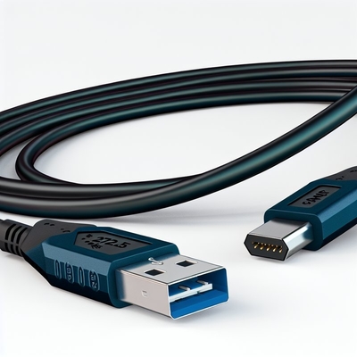 USB 2.0 Datakabel 28AWG 1PR 20AWG 2C Mannelijk naar Vrouwelijk 2A