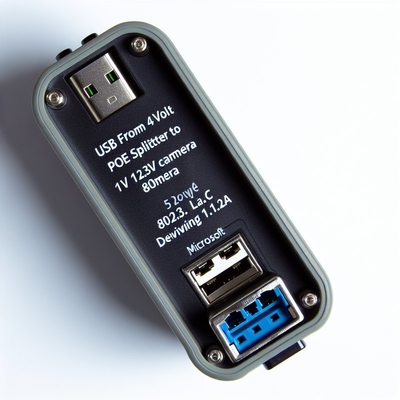 48V tot 12V POE Splitter IEEE802.3af met RJ45 en DC kabel