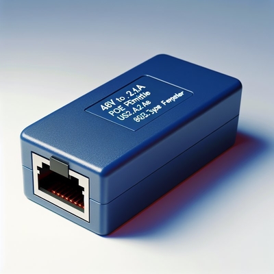 48V tot 5V 2.4A PoE-splitter met USB- en RJ45-uitgangen IEEE 802.3af