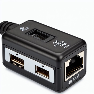 48V tot 5V 2.4A PoE-splitter met USB- en RJ45-uitgangen IEEE 802.3af