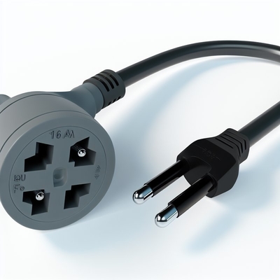 EU Schuko netsnoer 250V 16A H05VV-F 3G0.75mm2 gestripte draden