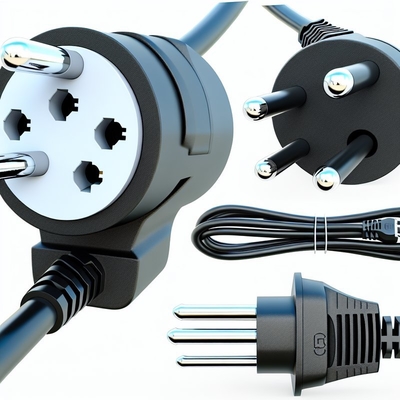 EU Schuko netsnoer 250V 16A H05VV-F 3G0.75mm2 gestripte draden