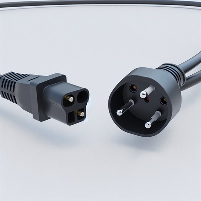 EU 3-pins Schuko stekker naar C13 netsnoer 0,75mm² HO5VV-F