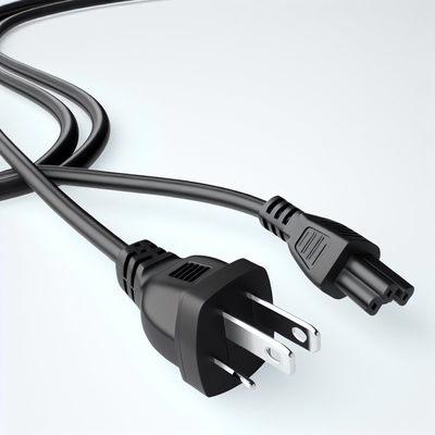 NEMA5-15P tot C13 AC Power Cord 1.8m Zwart Wit 7A-15A