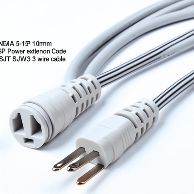 NEMA 5-15P tot 5-15R Stroomkabel 0,5m SJT 16AWG 125V 15A