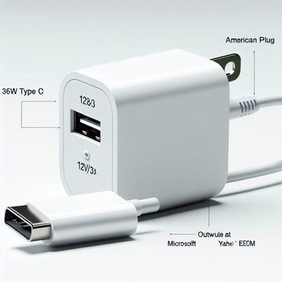 12V 3A Type C-stroomadapter 36W USB-C-oplader met globale ingang