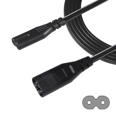 IEC C7 naar C8 Stroomverlengkabel voor TV DVD Laptop PS2