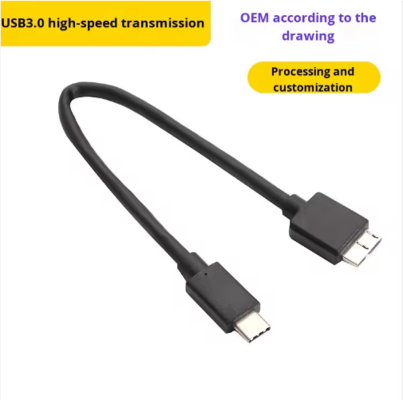 Braided Nylon USB C to Micro B 3.0 Cable for HDD SSD 5Gbps