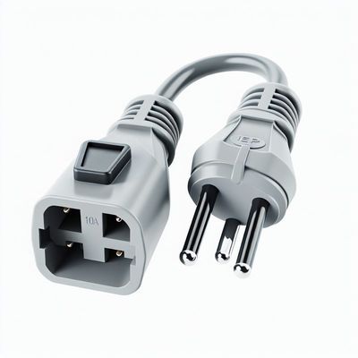 IEC C14 naar Schuko Vrouwelijke stroomadapterkabel 10A 250V H05VV-F