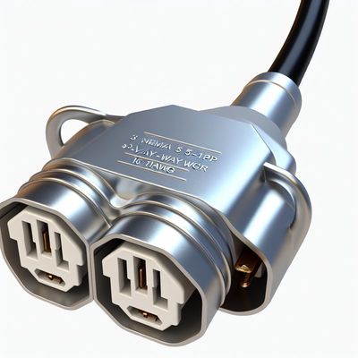 NEMA 5-15P naar 3-weg 5-15R Power Splitter SJTW 16AWG