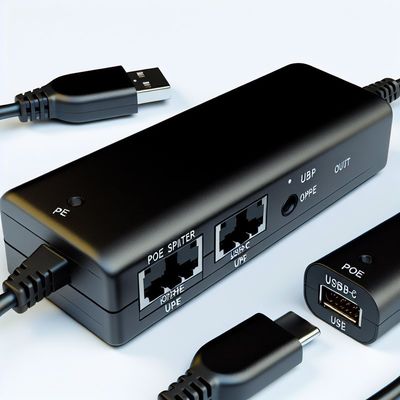 PoE-splitter met USB-C-uitgang voor niet-PoE-apparaten
