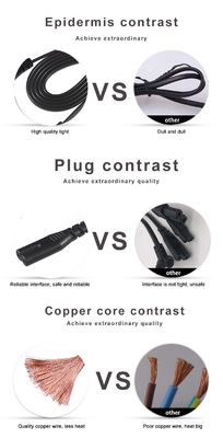 IEC 320 C7 tot en met C8 stroomkabel 10A 250V 18AWG voor elektronica