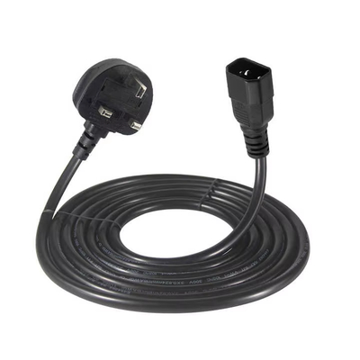 Vergrendelende Britse stekker naar IEC C14 netsnoer 1.8M 10A 250V