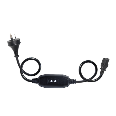 AU-plug naar IEC C13-stroomkabel met RCD 10A 240V