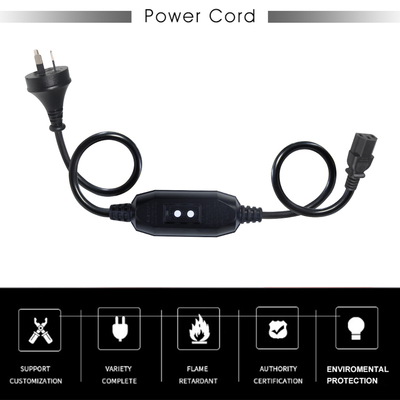 AU-plug naar IEC C13-stroomkabel met RCD 10A 240V
