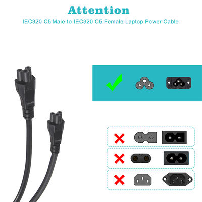 EU Schuko naar C5 Netsnoer 3-aderig 1.5M 250V voor Laptop Adapter