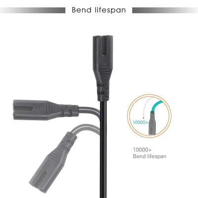 EU 2-Pin naar C7-stroomkabel 2.5A 250V voor elektronica