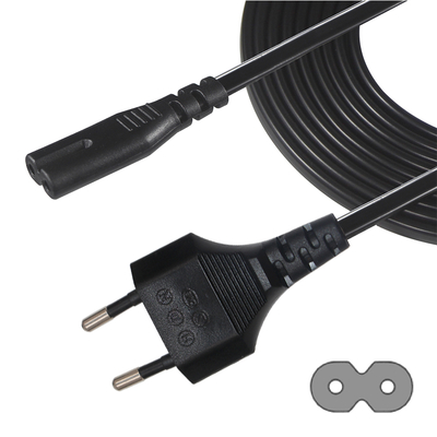 EU 2-Pin naar C7-stroomkabel 2.5A 250V voor elektronica