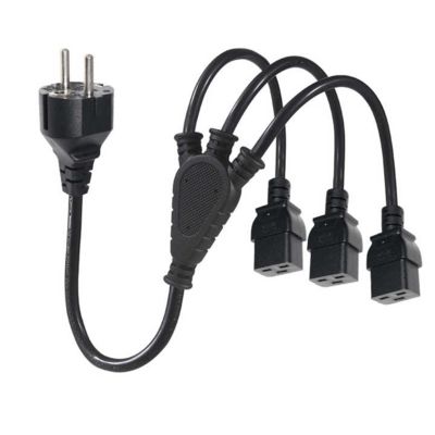CEE 7/7 tot Triple C19 Power Splitter Cable voor serverracks