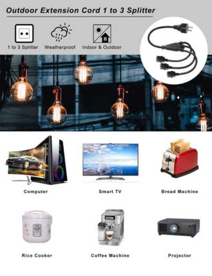 CEE 7/7 tot Triple C19 Power Splitter Cable voor serverracks