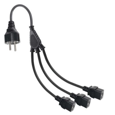 CEE 7/7 tot Triple C19 Power Splitter Cable voor serverracks