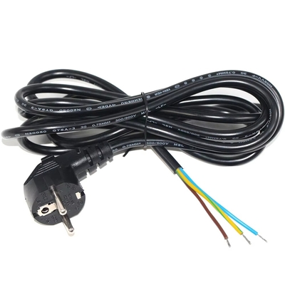 EU Schuko CEE 7/7 naar vertinde gestripte voedingskabel H05VV-F 3G1.0mm²