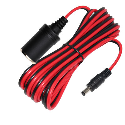 12V 24V Car Cigarette Lighter Socket to DC Plug Cable for Automotive Power Supply, LED Strip Lights, GPS, Dash Camera 6FT