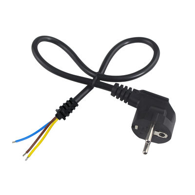 3 Pin EU Schuko Plug to Stripped End Power Cord 250V