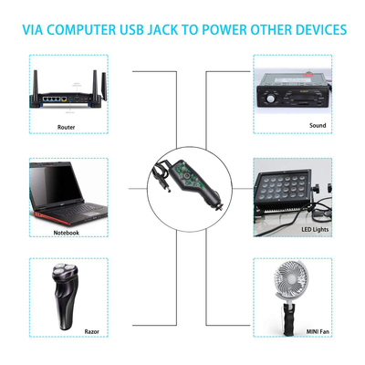 DC-auto-stroomadapter Converter 12V 24V naar 5V 9V 12V Spanning Stap naar boven Stap naar beneden Regulatorkabel voor Laptop Router Camera