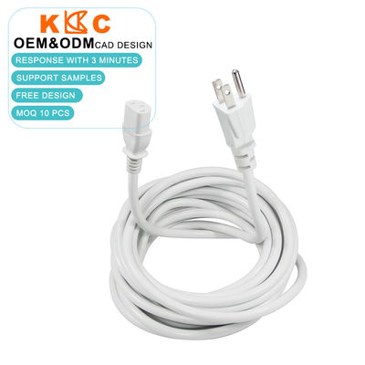 US to C13 Power Cord - NEMA 5-15P to IEC 320-C13 Cable for Computers, Servers & Power Supplies (14AWG)
