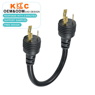 14AWG 15A NEMA L7-15P Locking Plug to L7-15R Locking Receptacle 1.5m Twist-Lock Adapter Extension Cord for Stage & Generator Use