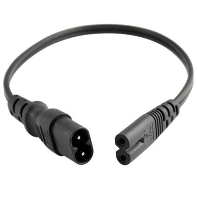 0.5M VDE 250V 2.5A H03VVH2-F 0.75MM2 2 kern IEC C7 tot IEC C8 stroomverlengkabel