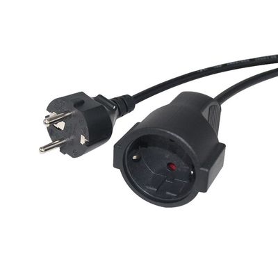 Cee 7/7 Kabel 16A Plug Power Vrouwelijke tot mannelijke Schuko Uitbreiding Europese kabel 2 meter