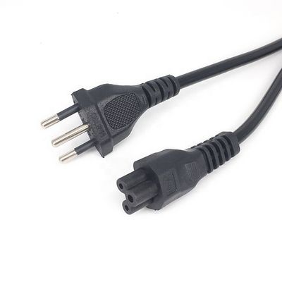 IEC320 C5 3 Ronde pin stroomkabel Voor Brazilië NBR14136 Standaard 3x0.75 Vierkant kern