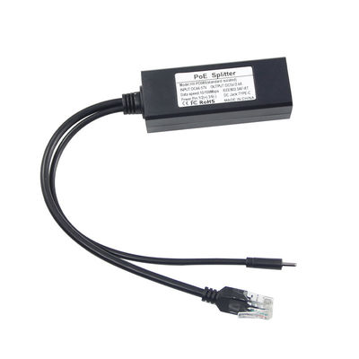48V tot 5V 2.4A MAX POE Splitter USB-C 12W Private Mold NO Input 100-240V AC 50/60Hz