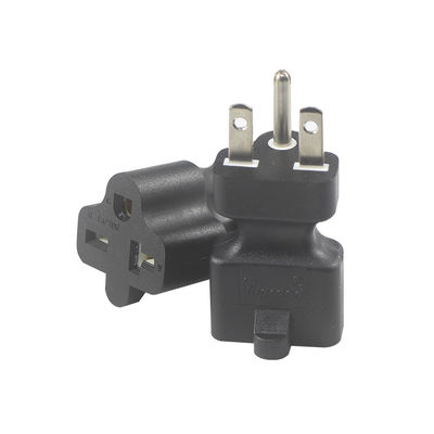 KUNCAN NEMA 5-15P tot 5-15R 5-20R Stroomadapter Zwart ABS