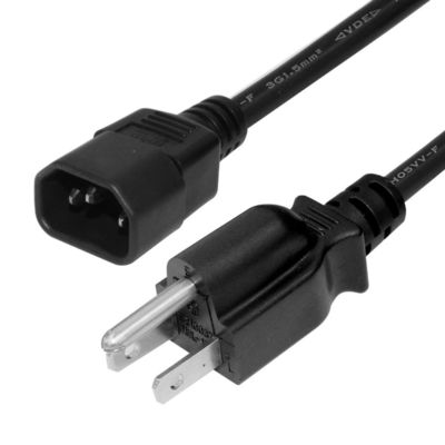 US Nema 515P tot C14 verlengkabels Ac 3 Pin Prong Sjt Svt 16Awg Pvc UsaIec Power Cable