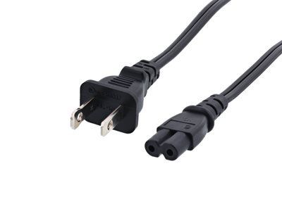 10 FT Standaard laptopstroomkabel C7 zonder gepolariseerde aansluiting voor kantoorapparatuur