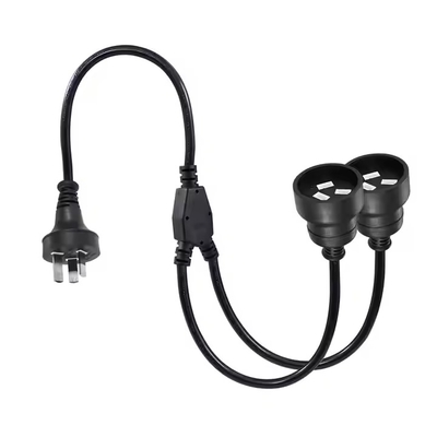 AU -plug op 2 x AUS Socket Splitter Extension Cord - Australian 3 -Pin Mains Power Cable