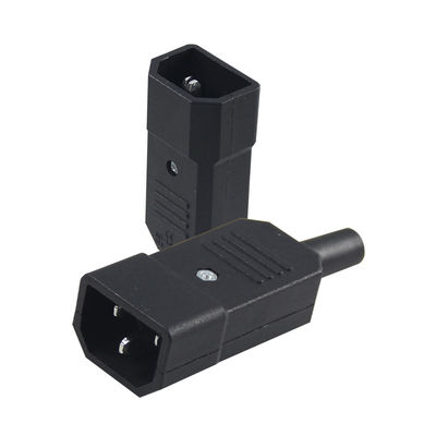 IEC C14 naar C5 Stroomadapter Zwart ABS Plug Converter