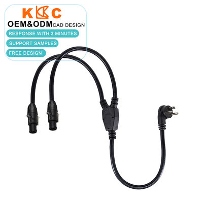 US Plug to Dual PowerCON Splitter Cable 2-poort AC Power Extension Cord voor audio, verlichting, podium en professionele apparatuur